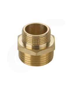 Brass Hex Reducing Nipple – 1” x ¾”